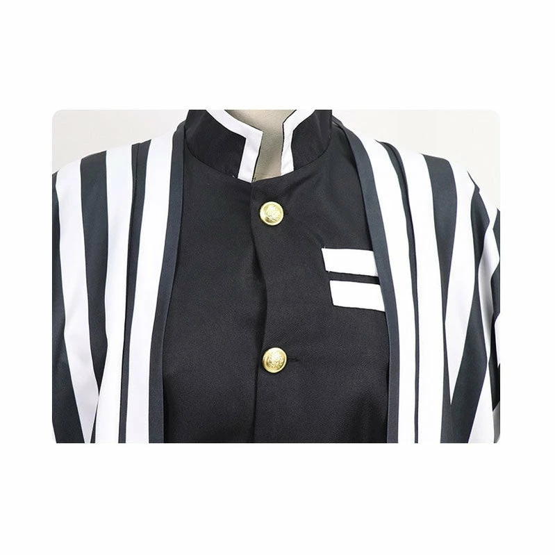Anime Demon Slayer Kimetsu No Yaiba Iguro Obanai Kimono Black White Halloween Cosplay Costumes 9 Anime Demon Slayer Kimetsu No Yaiba Iguro Obanai Kimono Black White Halloween Cosplay Costumes - Image 7