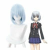 Anime Date A Live Origami Tobiichi Short Light Blue Cosplay Wigs -COSPLAY CLANS Sales Store 9313