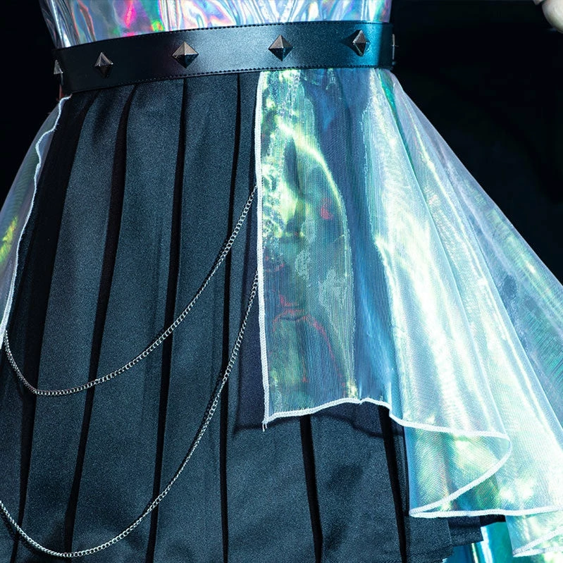 Game LOL KDA All Out Seraphine Superstar Fullset Cosplay Costumes With Wing Props 11 Game LOL KDA All Out Seraphine Superstar Fullset Cosplay Costumes With Wing Props - Image 9