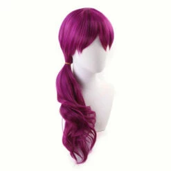 LOL KDA Evelynn Long Braid Hot Pink Cosplay Wigs Women Heat Reddish Violet Hair Wigs -COSPLAY CLANS Sales Store Agony s Embrace K DA Evelynn Reddish