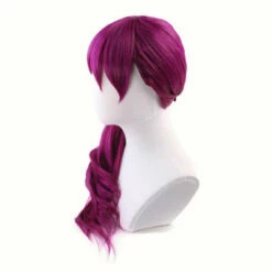 LOL KDA Evelynn Long Braid Hot Pink Cosplay Wigs Women Heat Reddish Violet Hair Wigs -COSPLAY CLANS Sales Store Agony s Embrace K DA Evelynn Reddish Violet Long Wig Cosplay