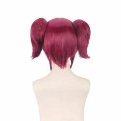 Anime Black Butler MeyRin Wine Red Cosplay Wigs -COSPLAY CLANS Sales Store Black Butler MeyRin Wine Red Short Cosplay Wig Synthetic Hair Peruca Halloween Costume Ponytail Wigs For 3