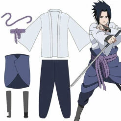 Anime Naruto Uchiha Sasuke Ninja Set Cosplay Costume -COSPLAY CLANS Sales Store Hot Anime Cos Naruto Sasuke Uchiha Cosplay Costume High Quality Halloween Costume for adult Free Shipping 2