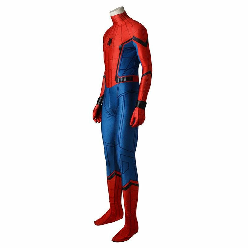 Movie Spider-Man: Homecoming Peter Parker Spiderman Jumpsuit Cosplay Costume With Free Bracers 4 Movie Spider-Man: Homecoming Peter Parker Spiderman Jumpsuit Cosplay Costume With Free Bracers - Image 2