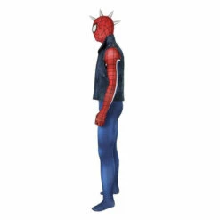 Spider-Man PS4 Peter Parker Spiderman Punk Rock Elastic Force Jumpsuit Cosplay Costume With Headgear And Vest Jacket -COSPLAY CLANS Sales Store IMG 1967