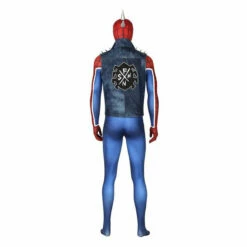 Spider-Man PS4 Peter Parker Spiderman Punk Rock Elastic Force Jumpsuit Cosplay Costume With Headgear And Vest Jacket -COSPLAY CLANS Sales Store IMG 1968