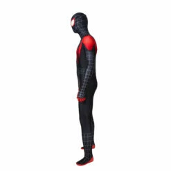 Movie Spider-Man: Into The Spider-Verse Miles Morales Spiderman Elastic Force Cosplay Costume Jumpsuit With Free Headgear -COSPLAY CLANS Sales Store IMG 5674
