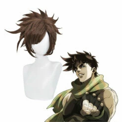 Anime JoJo's Bizarre Adventure Battle Tendency Joseph Joestar Short Brown Cosplay Wigs