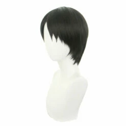Anime Attack On Titan Levi Ackerman Short Black Cosplay Wigs -COSPLAY CLANS Sales Store LeviAckermanWigs2