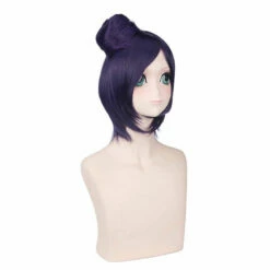 Anime Naruto Konan Short Purple Cosplay Wigs -COSPLAY CLANS Sales Store NARUTO Akatsuki Konan Women Dark Purple Short Wig With Bun Chignon Cosplay Costume Heat Resistant Synthetic.jpg q50 2