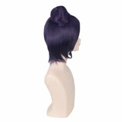 Anime Naruto Konan Short Purple Cosplay Wigs -COSPLAY CLANS Sales Store NARUTO Akatsuki Konan Women Dark Purple Short Wig With Bun Chignon Cosplay Costume Heat Resistant Synthetic.jpg q50 3