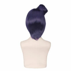 Anime Naruto Konan Short Purple Cosplay Wigs -COSPLAY CLANS Sales Store NARUTO Akatsuki Konan Women Dark Purple Short Wig With Bun Chignon Cosplay Costume Heat Resistant Synthetic.jpg q50 4