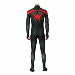 Movie Spider-Man: Into The Spider-Verse Miles Morales Spiderman Elastic Force Jumpsuit Cosplay Costume With Free Headgear -COSPLAY CLANS Sales Store QQ 20180928164125