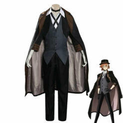 Anime Bungo Stray Dogs Chuuya Nakahara BLack Cosplay Costume