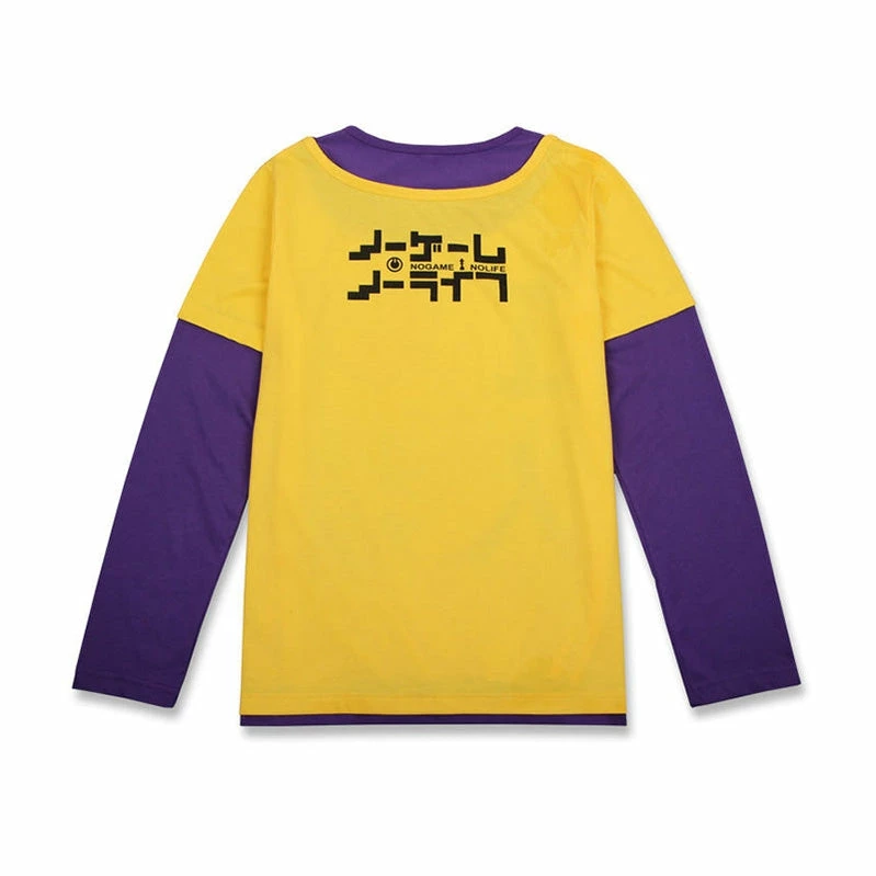 Anime No Game No Life Sora Long Sleeve T-shirt Cosplay Costume With Wrister 5 Anime No Game No Life Sora Long Sleeve T-shirt Cosplay Costume With Wrister - Image 3