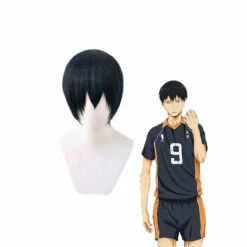 Anime Haikyuu Kageyama Tobio Short Navy Blue Cosplay Wigs