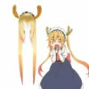 Anime Miss Kobayashi's Dragon Maid Tohru Long Mixed Blonde Cosplay Wigs