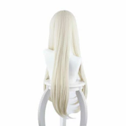 Anime Kakegurui Yomoduki Runa Long Straight Cream White Cosplay Wigs -COSPLAY CLANS Sales Store YomodukiRunaWigs3