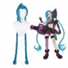 Game LOL League Of Legends Jinx Long Blue Bunches Cosplay Wigs -COSPLAY CLANS Sales Store a0